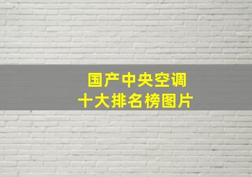 国产中央空调十大排名榜图片