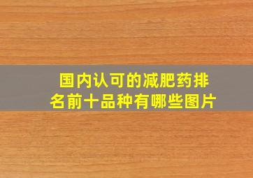 国内认可的减肥药排名前十品种有哪些图片