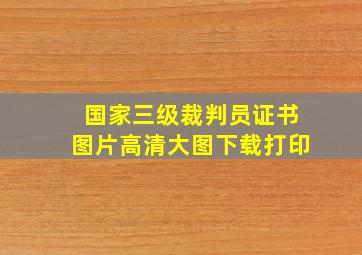 国家三级裁判员证书图片高清大图下载打印