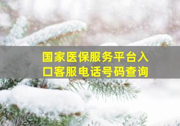 国家医保服务平台入口客服电话号码查询