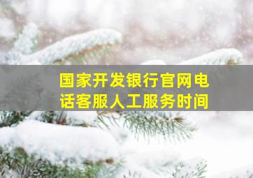 国家开发银行官网电话客服人工服务时间