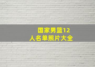 国家男篮12人名单照片大全