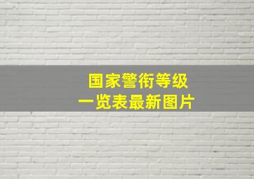 国家警衔等级一览表最新图片