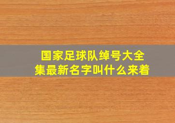 国家足球队绰号大全集最新名字叫什么来着