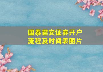 国泰君安证券开户流程及时间表图片