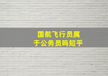 国航飞行员属于公务员吗知乎