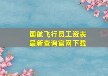 国航飞行员工资表最新查询官网下载