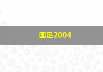 国足2004