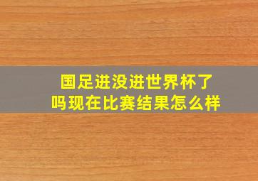 国足进没进世界杯了吗现在比赛结果怎么样