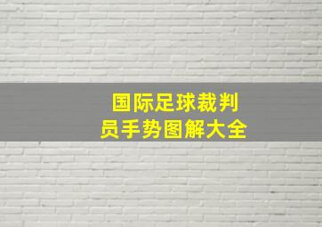 国际足球裁判员手势图解大全