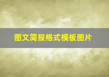 图文简报格式模板图片