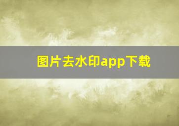 图片去水印app下载