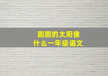 圆圆的太阳像什么一年级语文