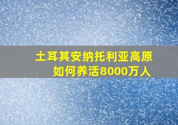 土耳其安纳托利亚高原如何养活8000万人