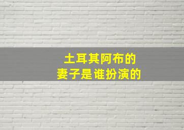 土耳其阿布的妻子是谁扮演的