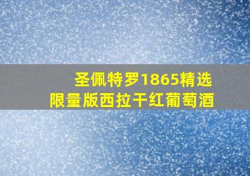 圣佩特罗1865精选限量版西拉干红葡萄酒