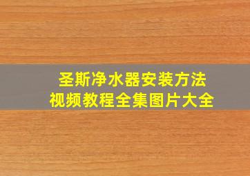 圣斯净水器安装方法视频教程全集图片大全