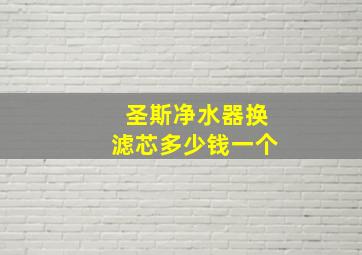 圣斯净水器换滤芯多少钱一个