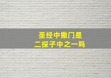 圣经中撒门是二探子中之一吗