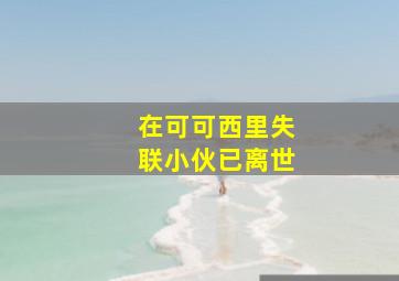 在可可西里失联小伙已离世