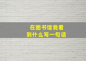 在图书馆我看到什么写一句话