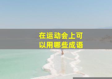 在运动会上可以用哪些成语