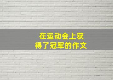 在运动会上获得了冠军的作文