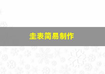 圭表简易制作