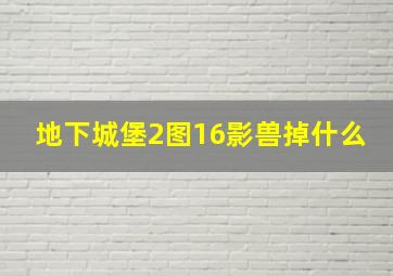 地下城堡2图16影兽掉什么