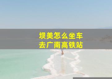 坝美怎么坐车去广南高铁站