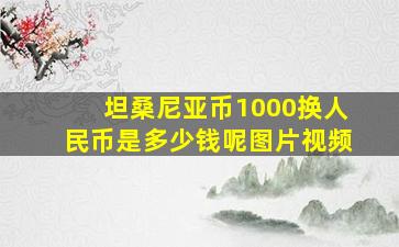 坦桑尼亚币1000换人民币是多少钱呢图片视频