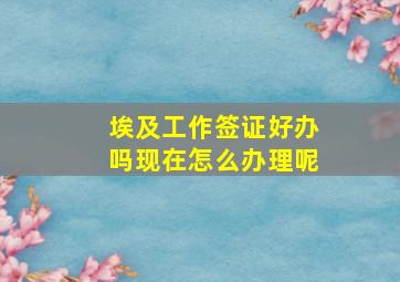 埃及工作签证好办吗现在怎么办理呢