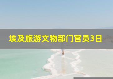 埃及旅游文物部门官员3日