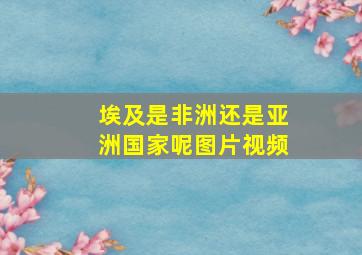 埃及是非洲还是亚洲国家呢图片视频