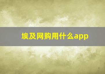 埃及网购用什么app