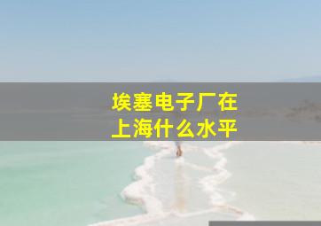 埃塞电子厂在上海什么水平