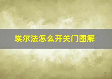 埃尔法怎么开关门图解