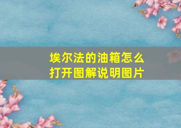 埃尔法的油箱怎么打开图解说明图片