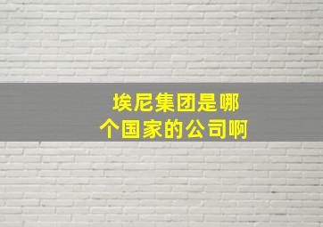 埃尼集团是哪个国家的公司啊