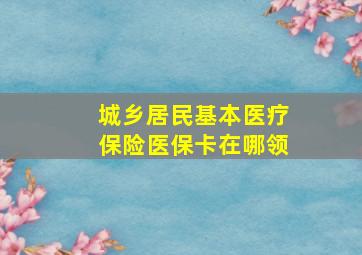 城乡居民基本医疗保险医保卡在哪领