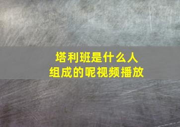 塔利班是什么人组成的呢视频播放