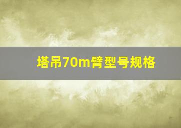 塔吊70m臂型号规格