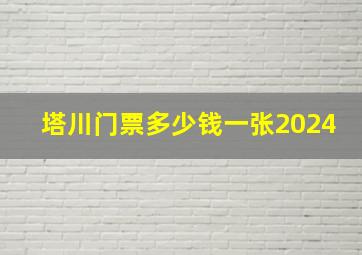 塔川门票多少钱一张2024