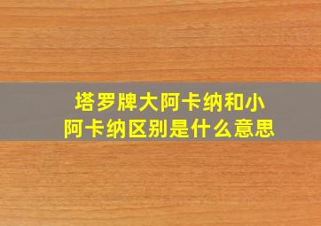 塔罗牌大阿卡纳和小阿卡纳区别是什么意思