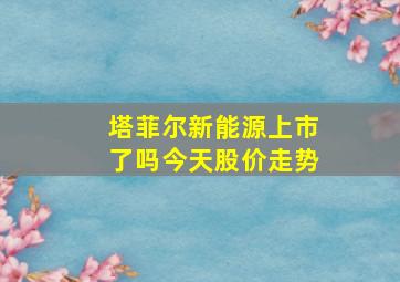 塔菲尔新能源上市了吗今天股价走势