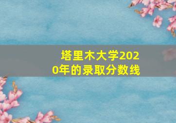 塔里木大学2020年的录取分数线