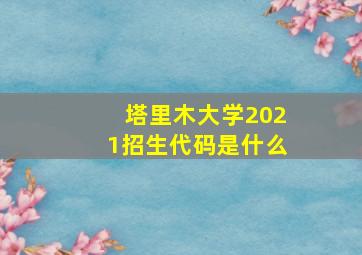 塔里木大学2021招生代码是什么