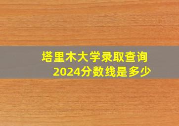 塔里木大学录取查询2024分数线是多少