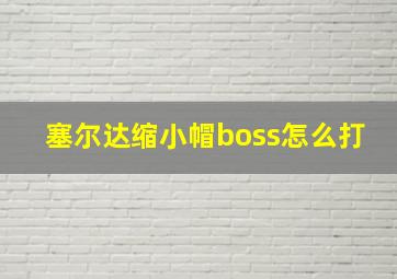 塞尔达缩小帽boss怎么打