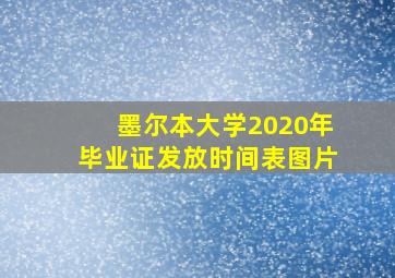 墨尔本大学2020年毕业证发放时间表图片